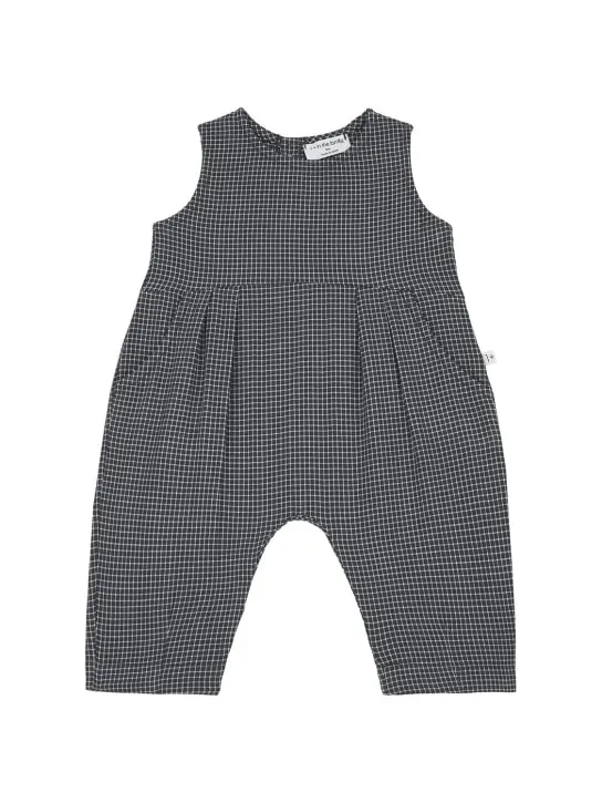 1   IN THE FAMILY   Cotton seersucker overalls 