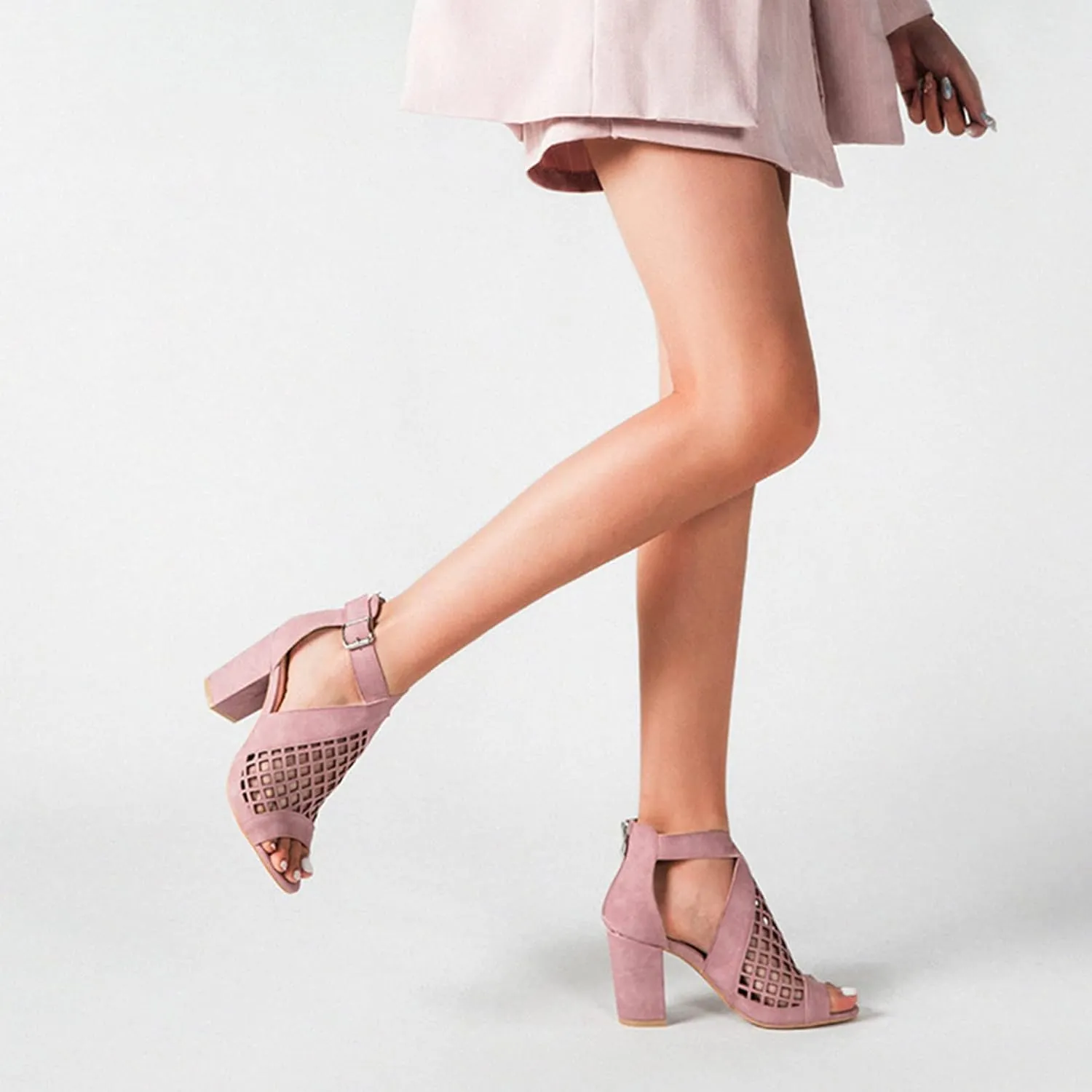 ADMLZQQ Sandals Chunky Heels Peep Toe High Heel Sandals Pump Shoes for Bride Wedding Party Evening Banquet