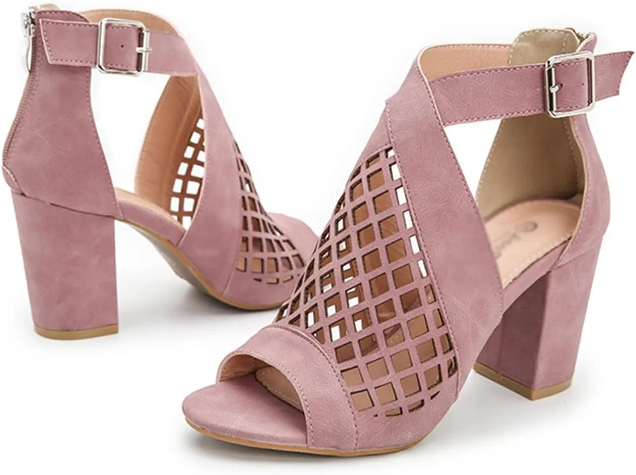 ADMLZQQ Sandals Chunky Heels Peep Toe High Heel Sandals Pump Shoes for Bride Wedding Party Evening Banquet