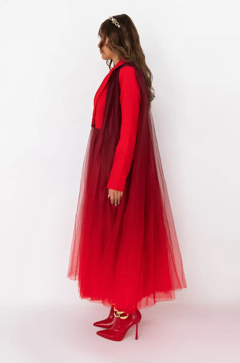 AVANT GARDE OMBRE TULLE TRENCH