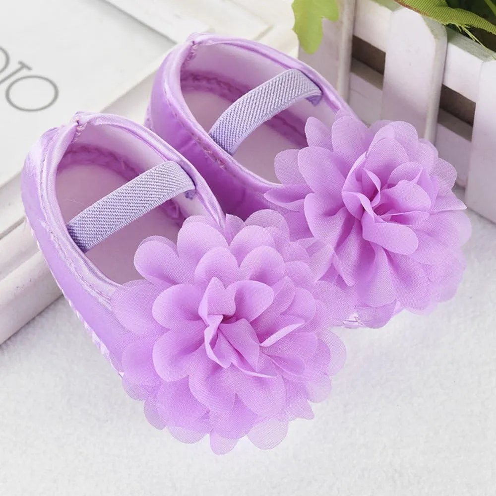 Babys Girls Flat Shoes Toddler Soft Sole Mary Jane Floral Princess First Walker Shoes