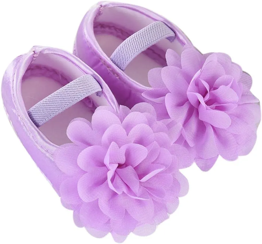 Babys Girls Flat Shoes Toddler Soft Sole Mary Jane Floral Princess First Walker Shoes