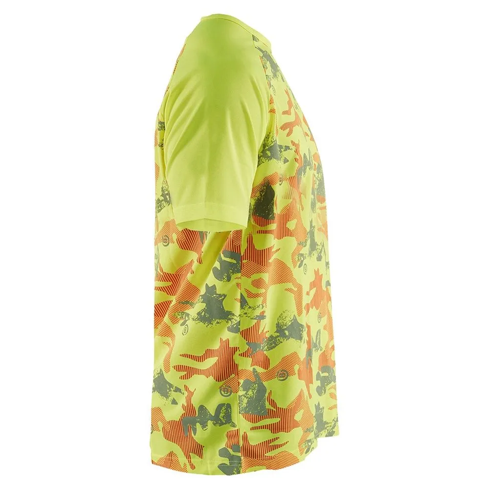 Bl&#xE5;kl&#xE4;der&#x20;3425-1011&#x20;Functional&#x20;UV-Protected&#x20;T-shirt&#x20;Camo&#x20;-&#x20;High&#x20;Vis&#x20;Yellow