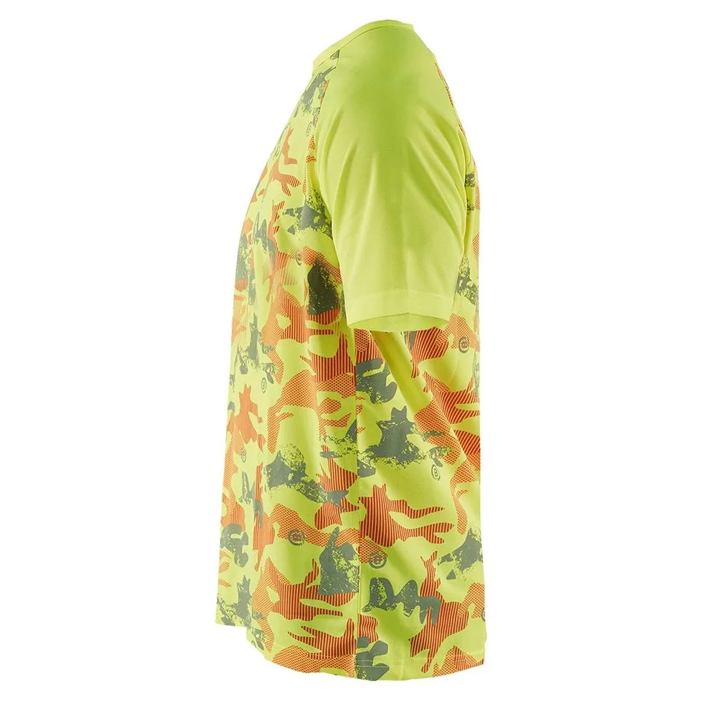 Bl&#xE5;kl&#xE4;der&#x20;3425-1011&#x20;Functional&#x20;UV-Protected&#x20;T-shirt&#x20;Camo&#x20;-&#x20;High&#x20;Vis&#x20;Yellow