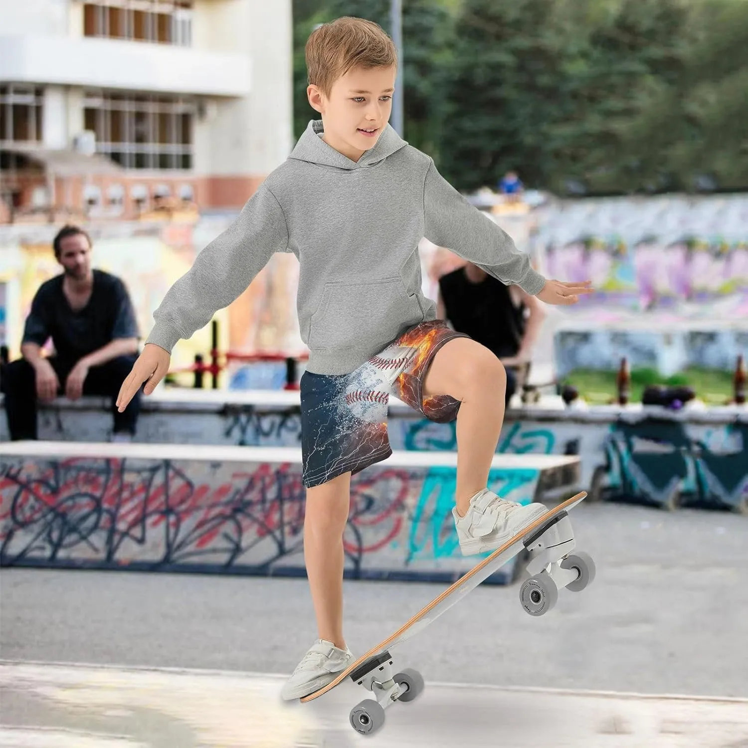 Boys Athletic Shorts Size 7-15 Boys' Casual Shorts with Pockets Elastic Waist Summer Kids Bottom for Sports Homewear