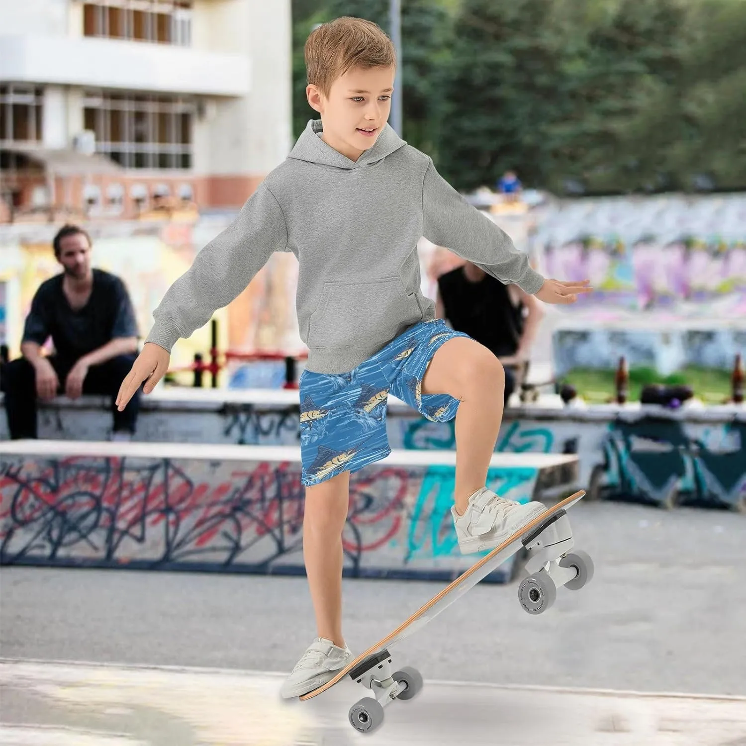 Boys Athletic Shorts Size 7-15 Boys' Casual Shorts with Pockets Elastic Waist Summer Kids Bottom for Sports Homewear