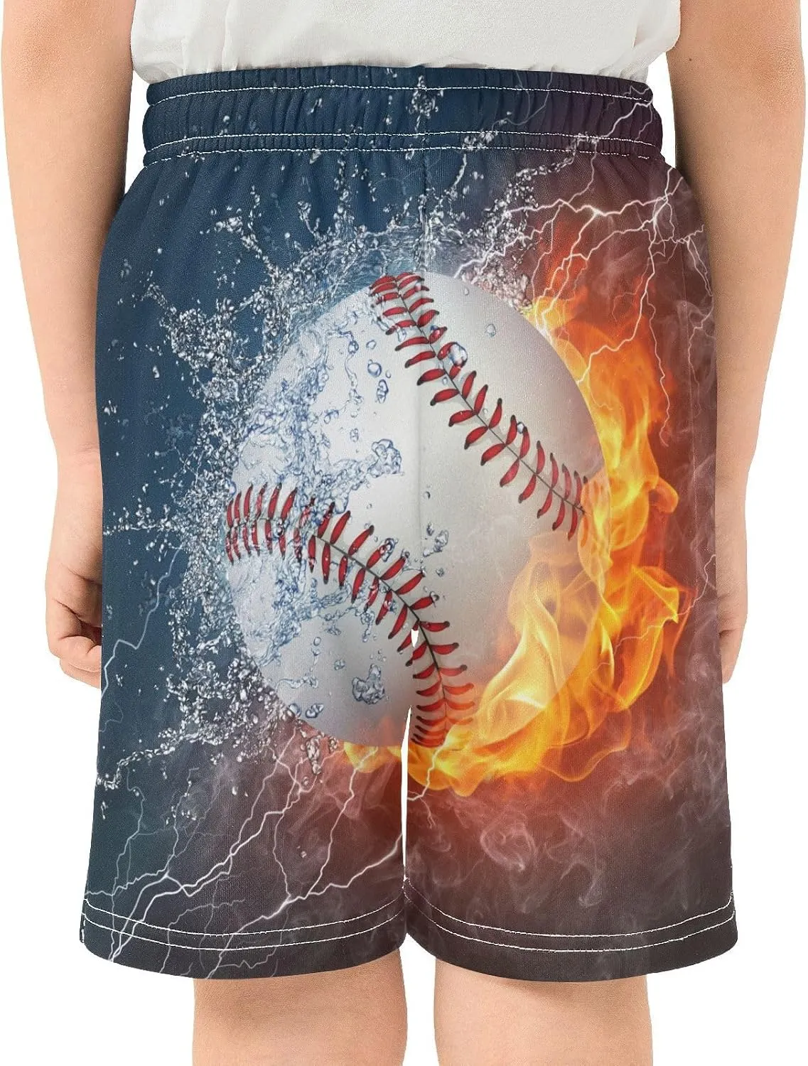 Boys Athletic Shorts Size 7-15 Boys' Casual Shorts with Pockets Elastic Waist Summer Kids Bottom for Sports Homewear
