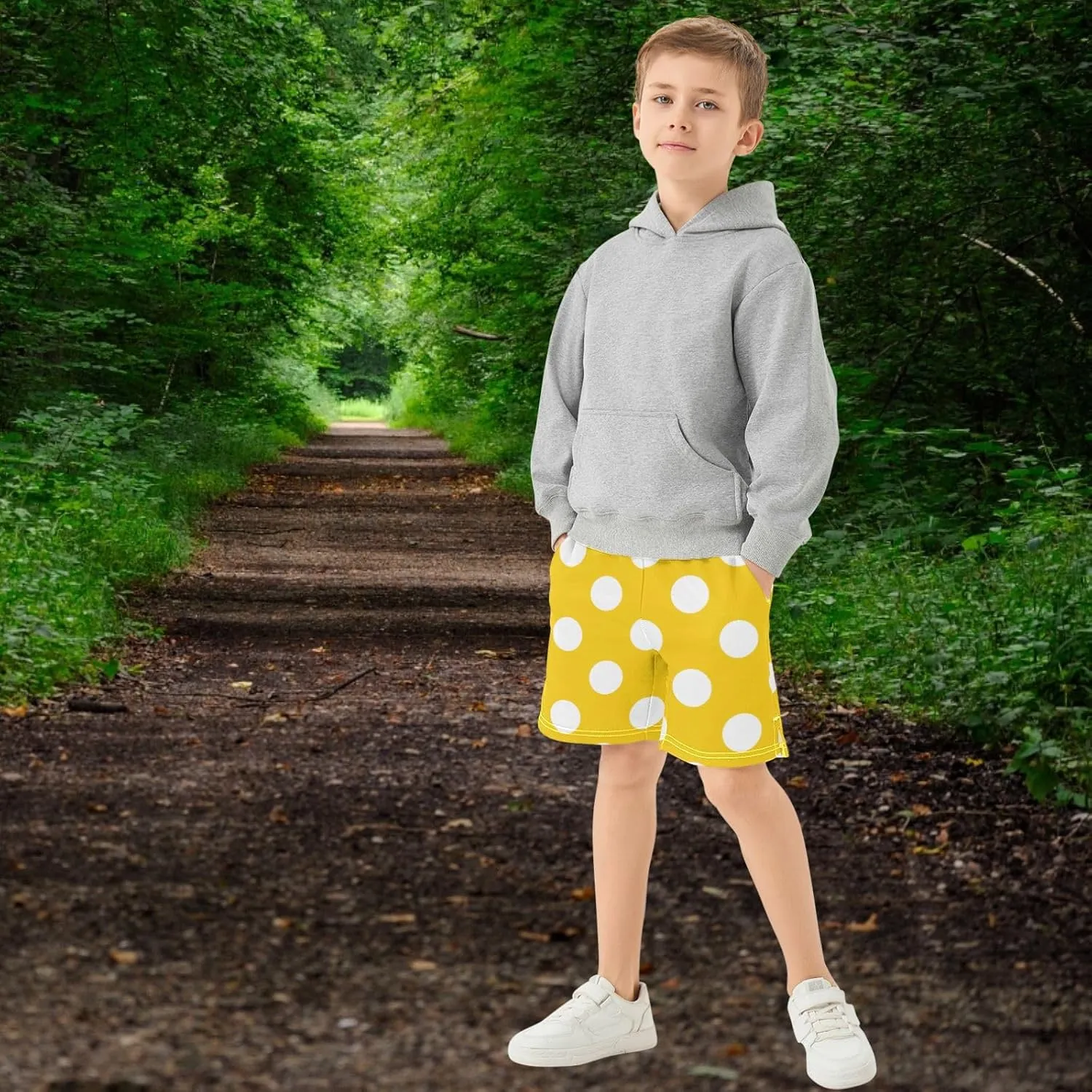 Boys Athletic Shorts Size 7-15 Boys' Casual Shorts with Pockets Elastic Waist Summer Kids Bottom for Sports Homewear