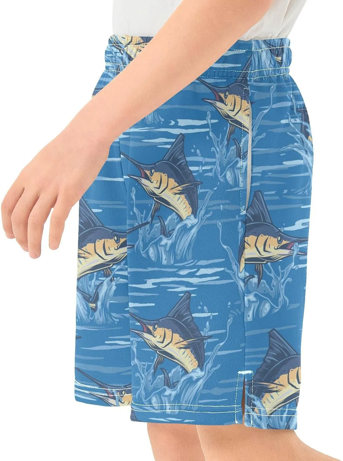 Boys Athletic Shorts Size 7-15 Boys' Casual Shorts with Pockets Elastic Waist Summer Kids Bottom for Sports Homewear