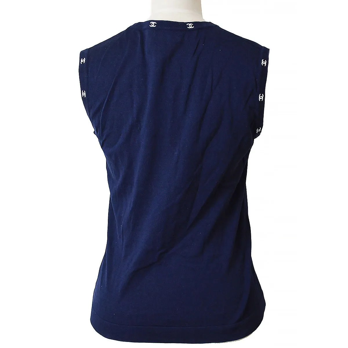 CHANEL CC embroidery knitted top #40