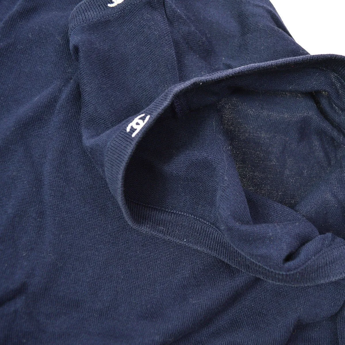 CHANEL CC embroidery knitted top #40