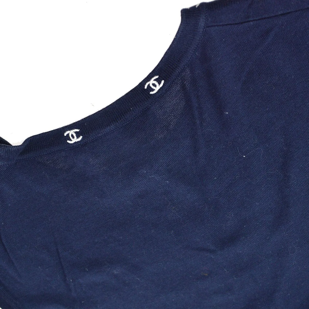 CHANEL CC embroidery knitted top #40