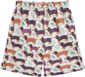 Colorful Dachshund Print Boys' Shorts Pants Summer Lounge Bottoms Boys Elastic Waist with Pockets