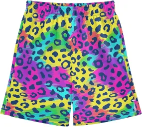Colorful Leopard Theme Boys' Shorts Pants Summer Lounge Bottoms Boys Elastic Waist with Pockets