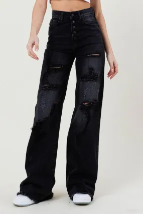 Distressed Wide Leg