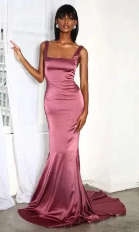 Drab Pink Evening Dress