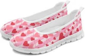 Howilath Valentine's Flat Shoes for Women Casual Loafers Shoes Walking Running Sneakers Mesh Athletic Shoes