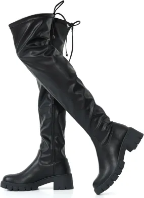 Jeossy Women's 990 Over The Knee High Boots Platform Thigh High Boots Round Toe Long Boots for Women