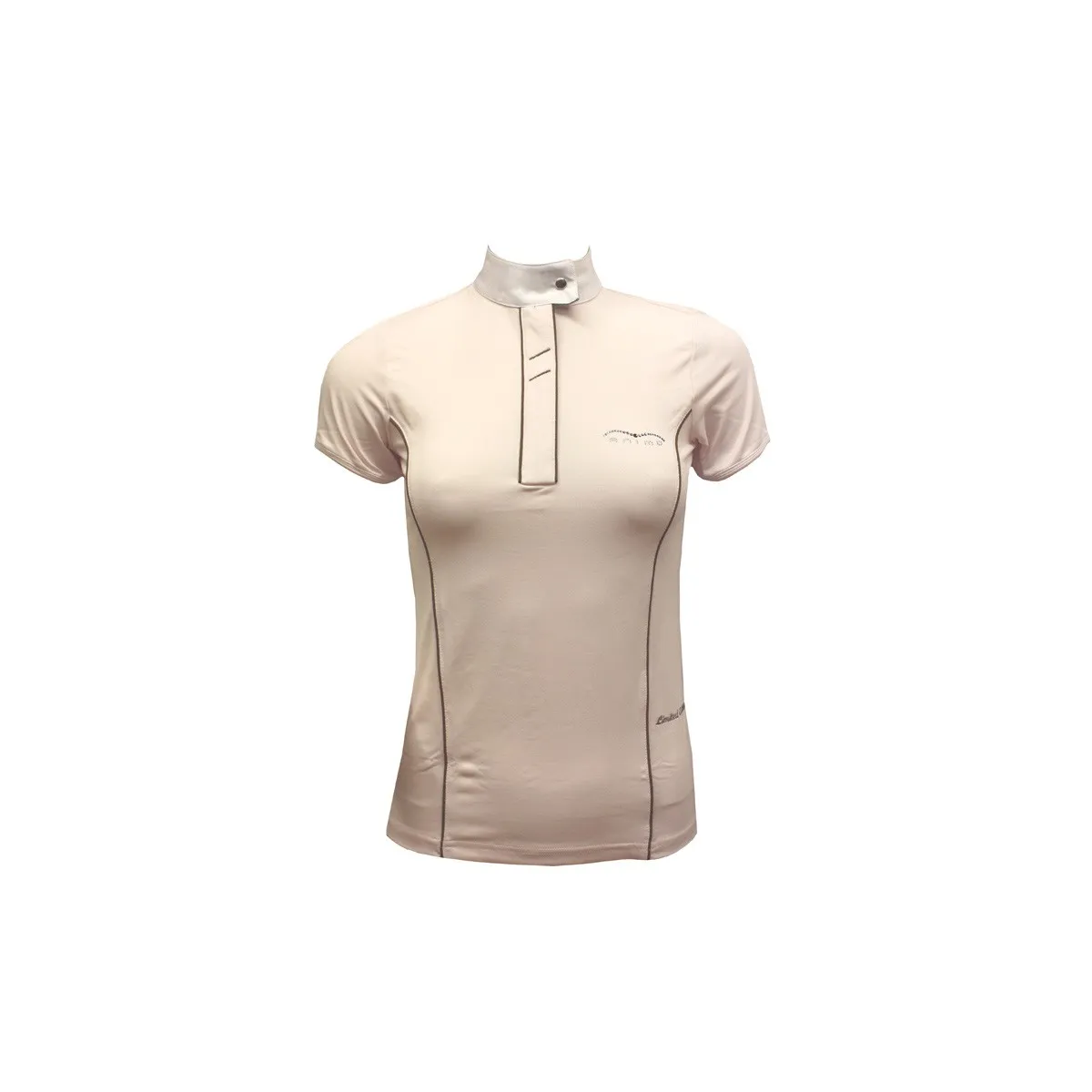 LADIES SHOW T-SHIRT BY ANIMO, SHORT SLEEVES, STAND UP COLLAR. MOD. BOREALE ANIMO Off-white