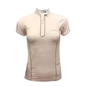 LADIES SHOW T-SHIRT BY ANIMO, SHORT SLEEVES, STAND UP COLLAR. MOD. BOREALE ANIMO Off-white