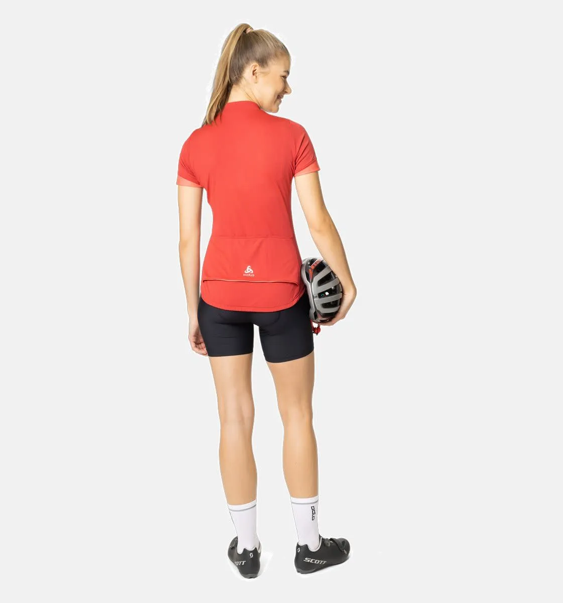 Odlo Women&#x27;s T-shirt S/U Collar S/S 1/2 Zip Essential American Beauty/Cayenne | Buy Odlo Women&#x27;s T-shirt S/U Collar S/S 1/2 Zip Essential American Beauty/Cayenne here | Outnorth