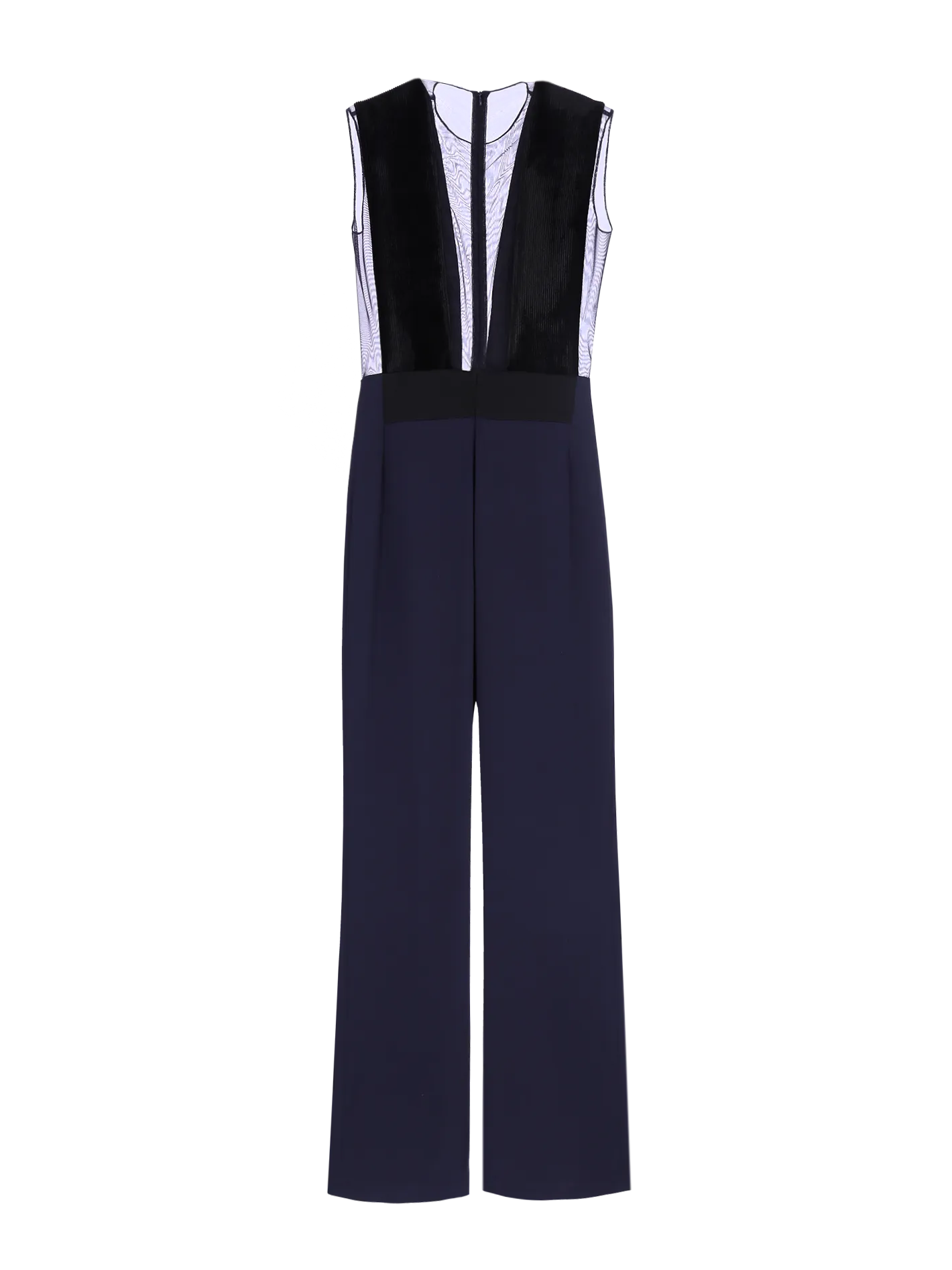 sheer panelled jumpsuit
