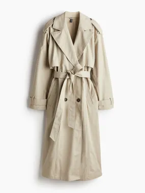 Twill trench coat