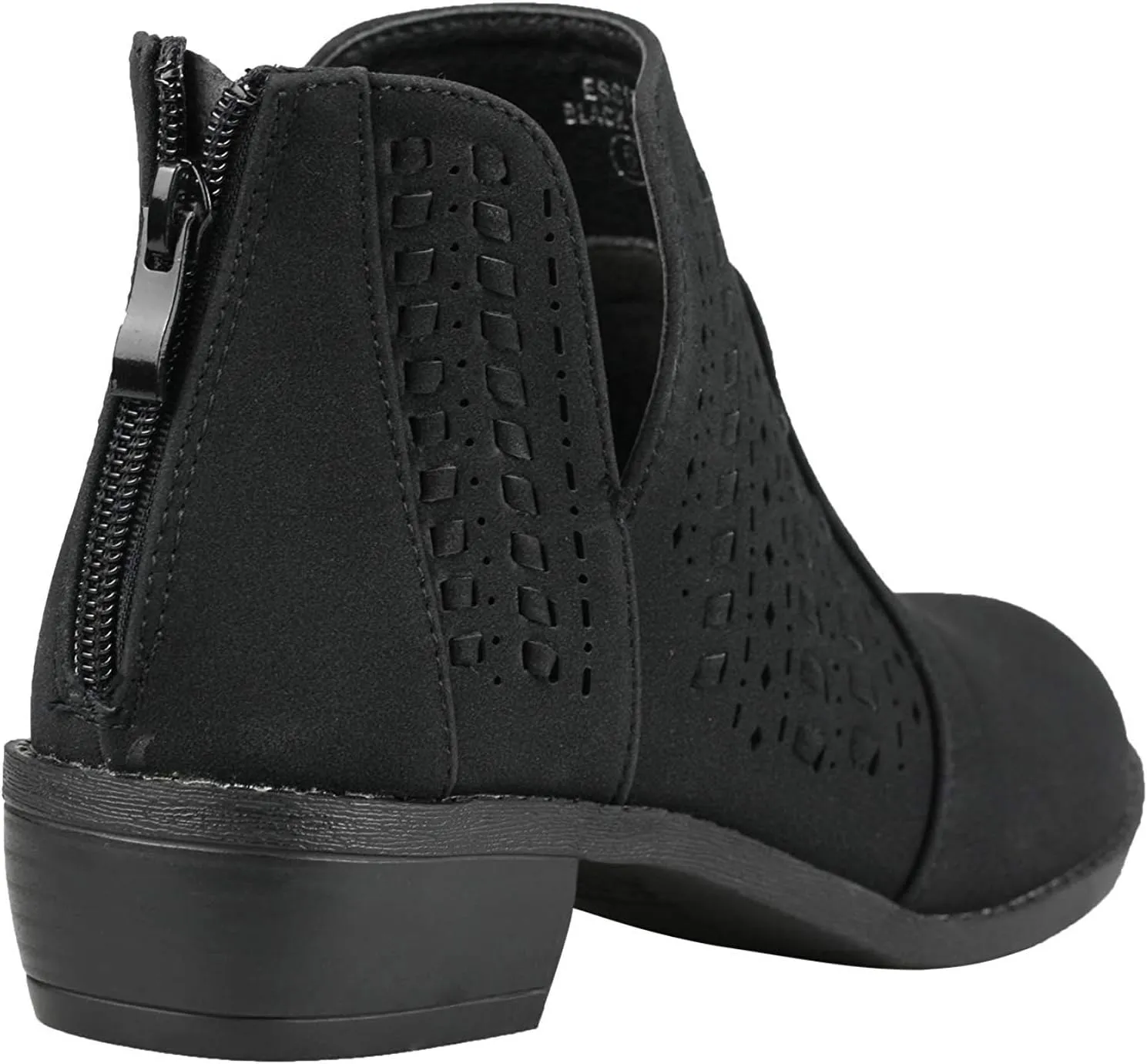 Women's Faux Suede Chelsea Slip On Low Heel Ankle Boot TD03