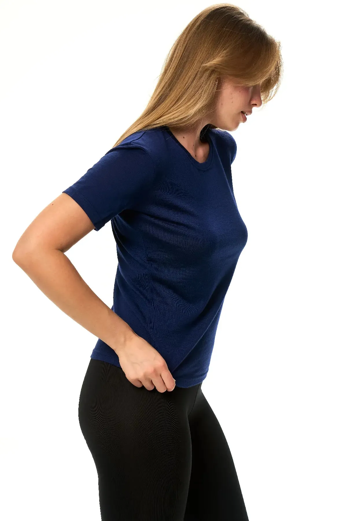 Women's Merino T-shirt 165 Deep Navy | Crewneck